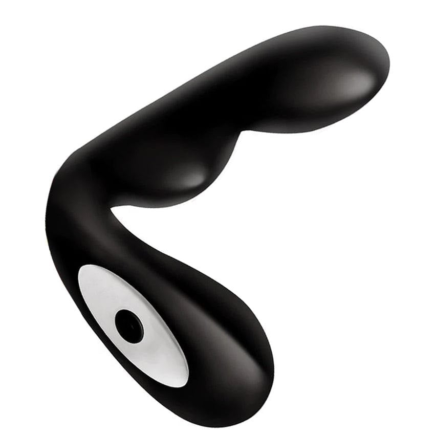 Black silicone prostate massager, photo 1