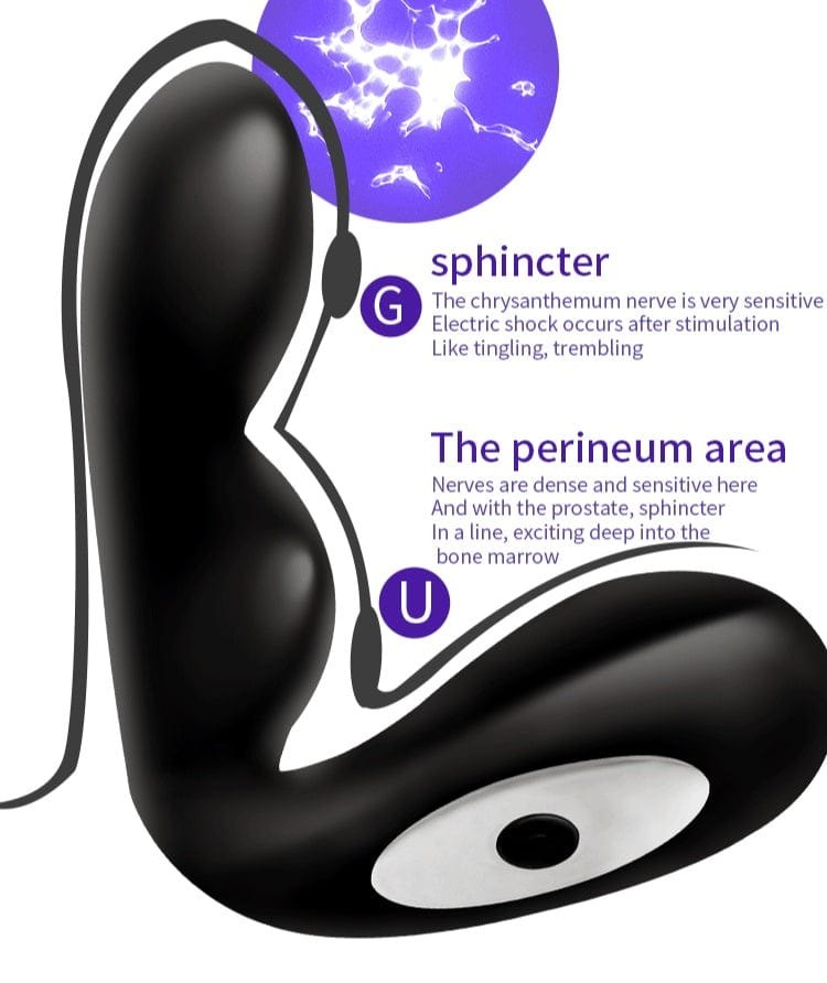Black silicone prostate massager, photo 2