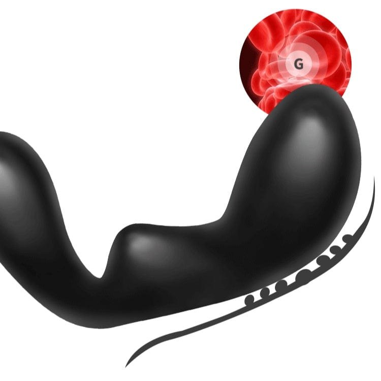 Black silicone prostate massager, photo 4