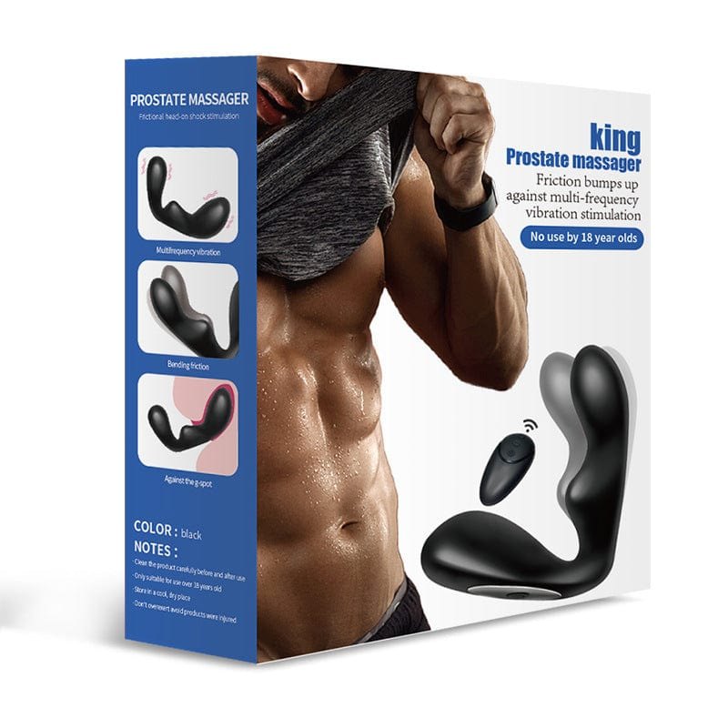 Black silicone prostate massager, photo 6