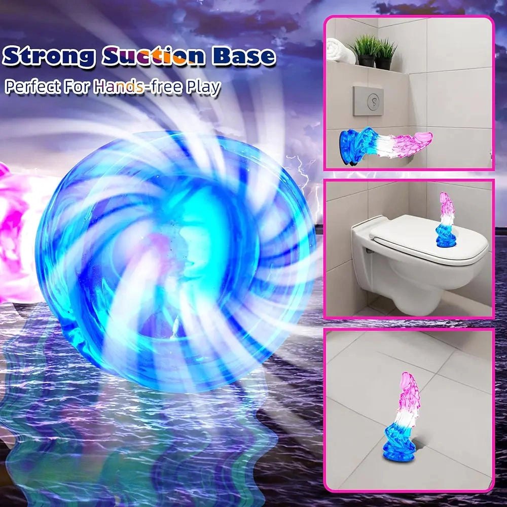 Mixed gradient pvc wave fantasy dildo, photo 6
