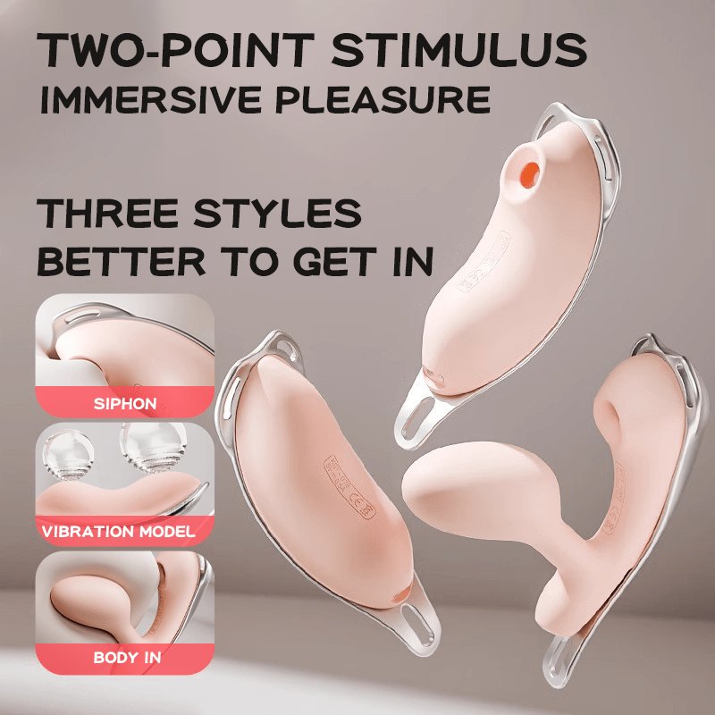 Peach pink wearable clitoral suction vibrator, photo 4