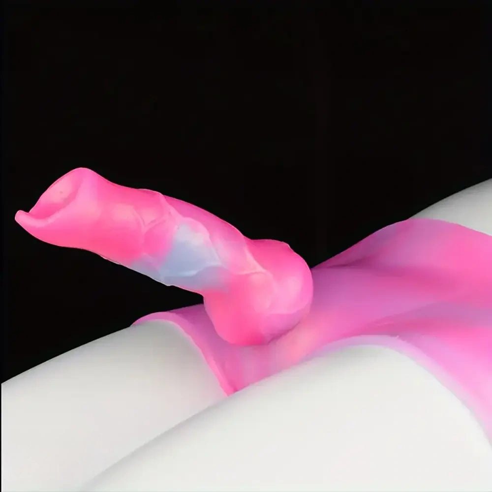 Colorful silicone dog knot wearable panty dildo, photo 8