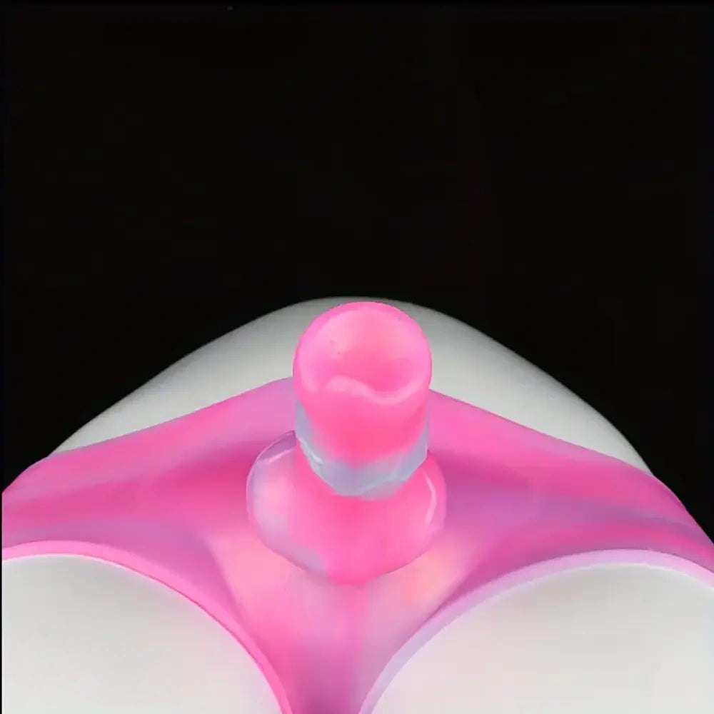Colorful silicone dog knot wearable panty dildo, photo 9