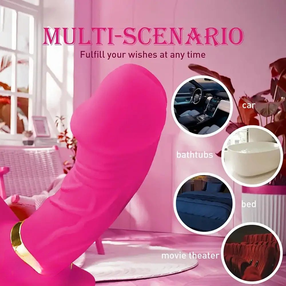 Pink wearable dual motion vibrator