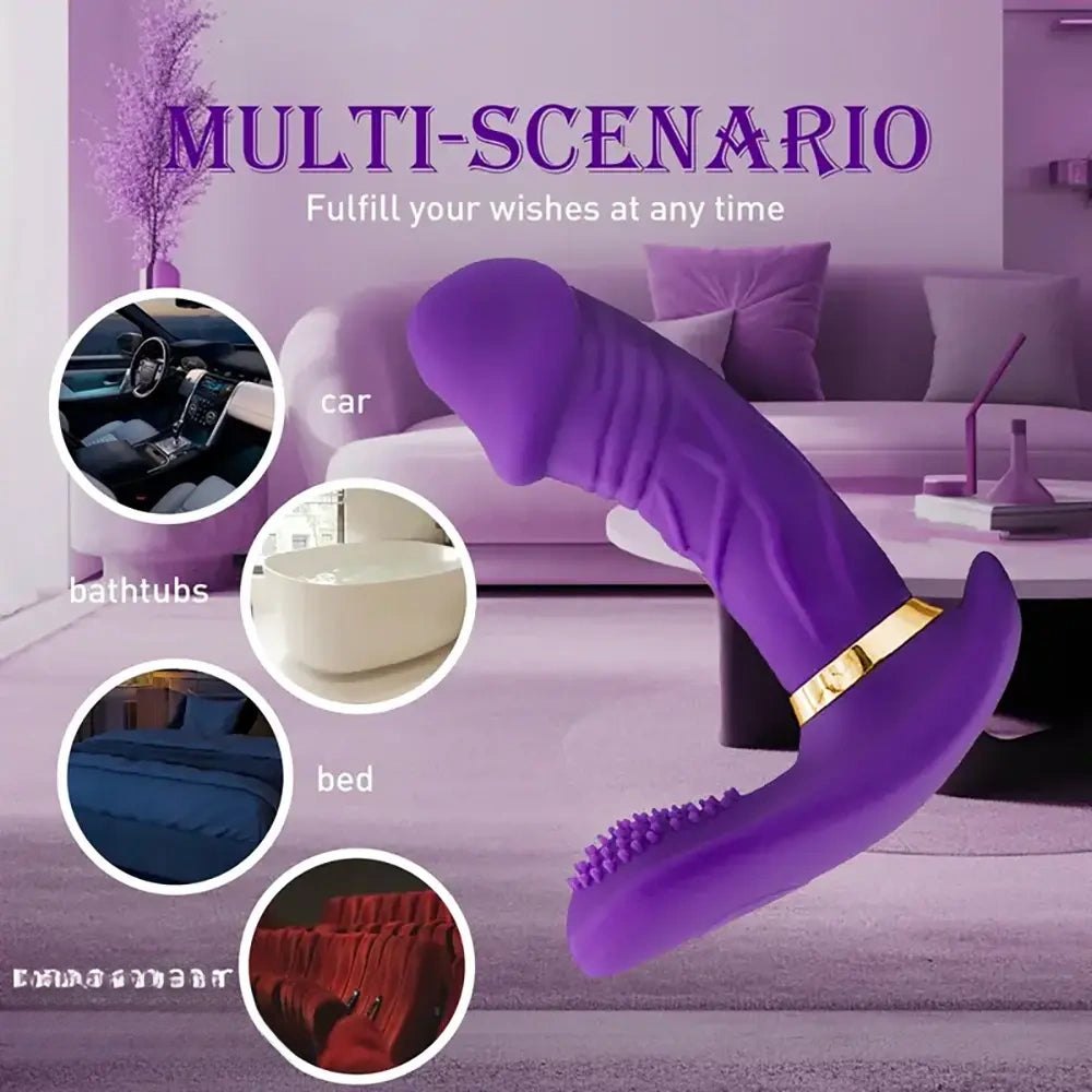 Purple wearable dual motion vibrator