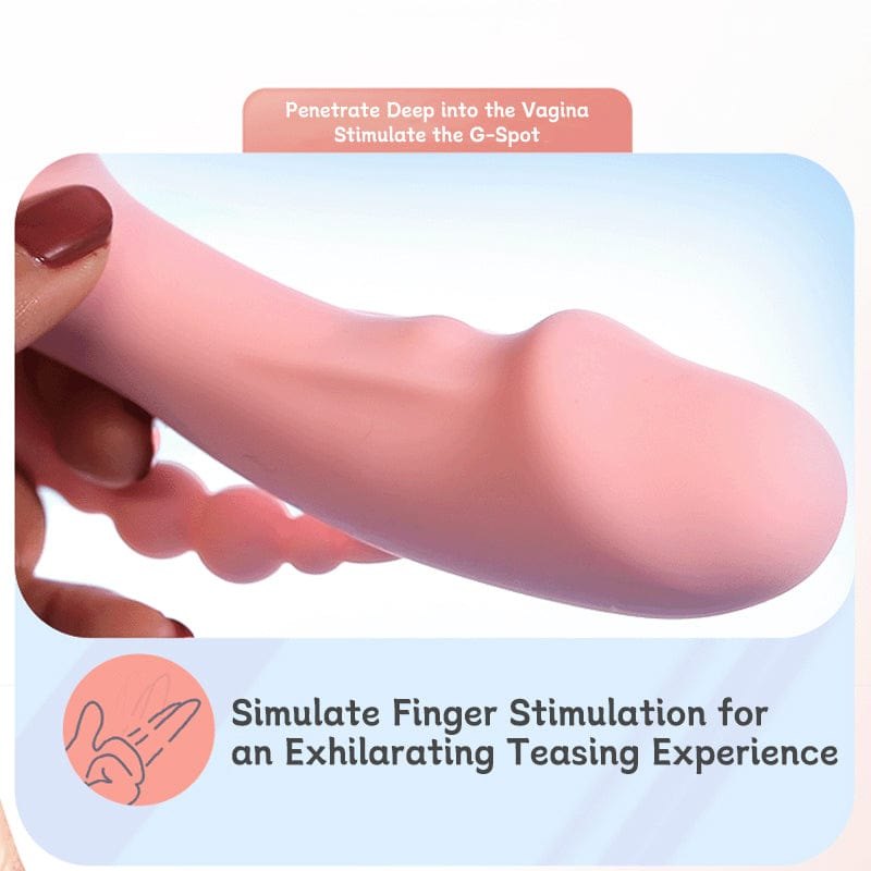 Pink wearable G-spot and clitoral suction vibrator, photo 5