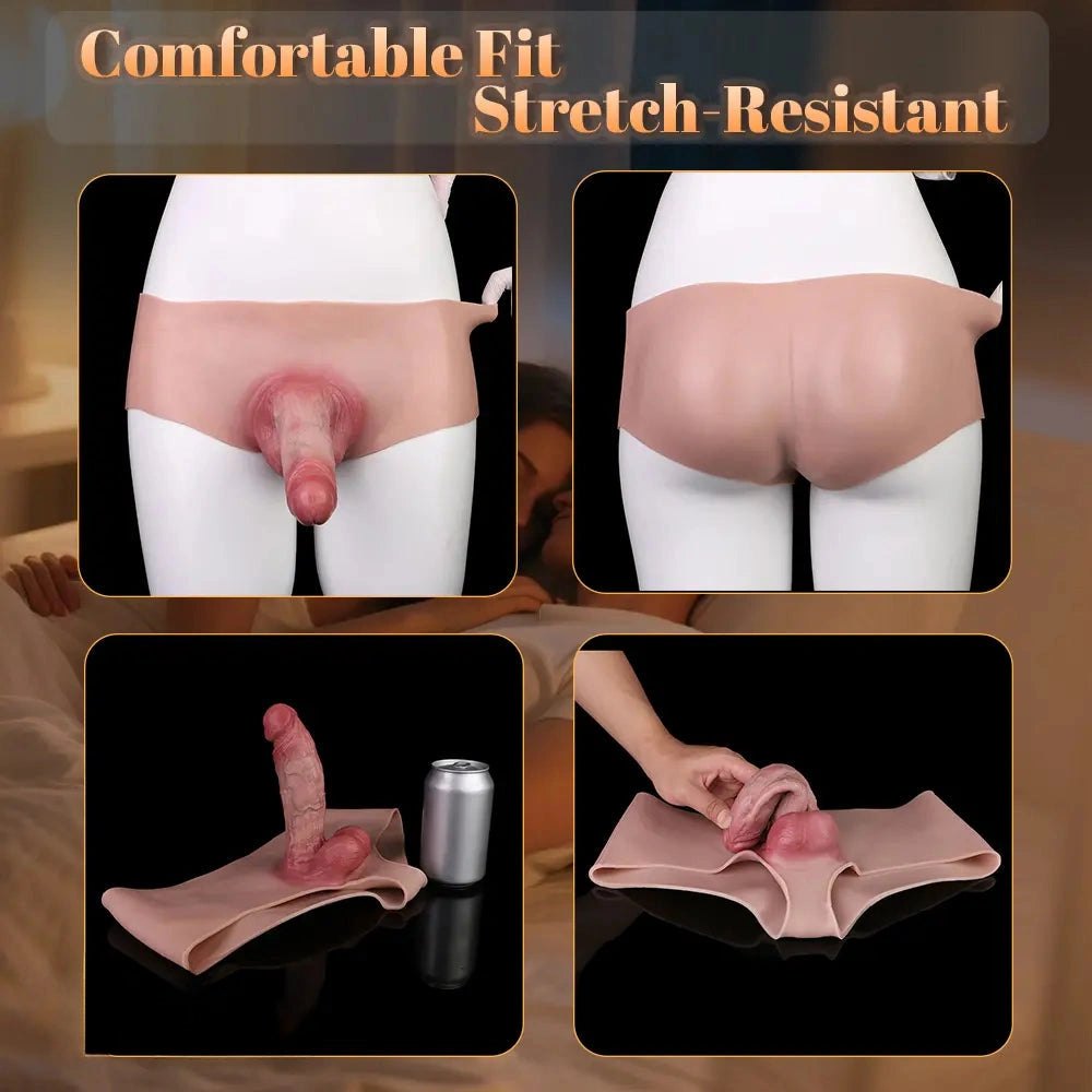 Flesh tone wearable hollow dildo sheath, photo 13