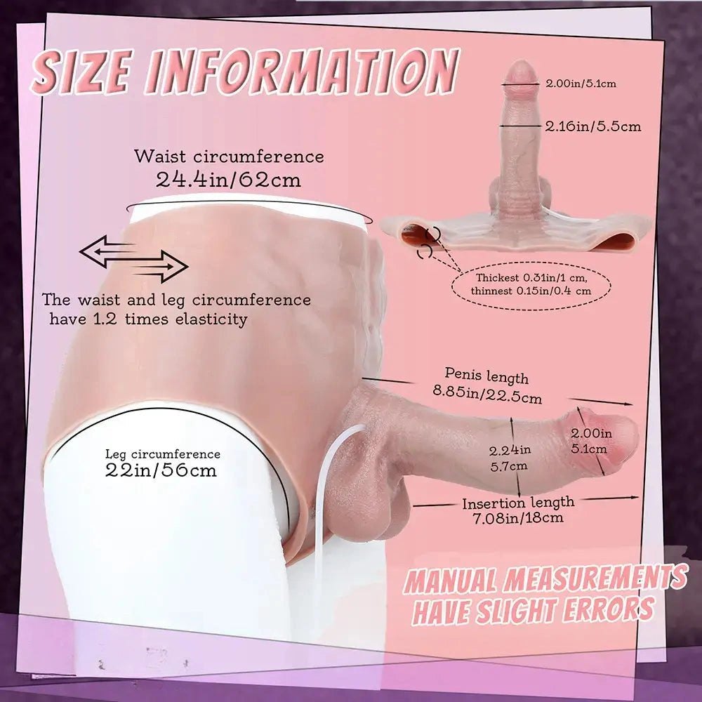 Flesh tone silicone wearable panty dildo, photo 6
