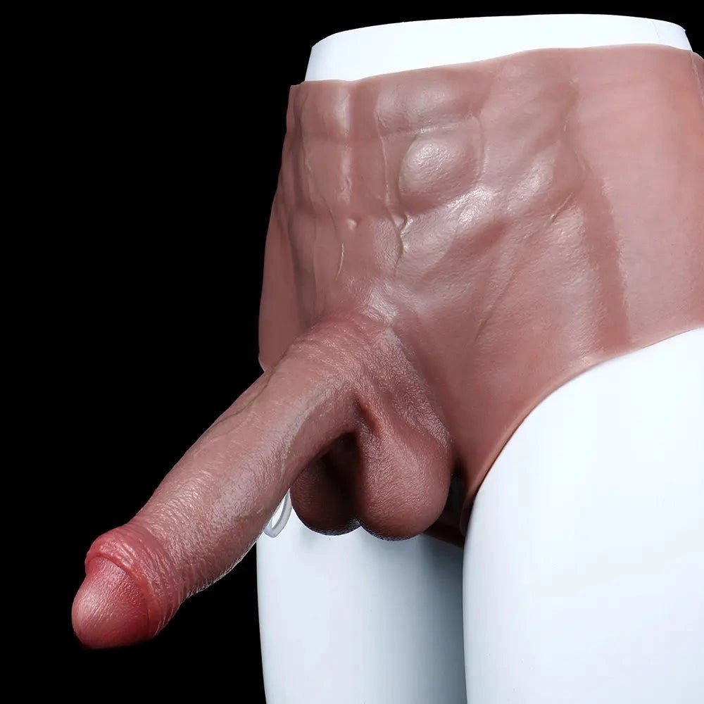 Flesh tone silicone wearable panty dildo, photo 9