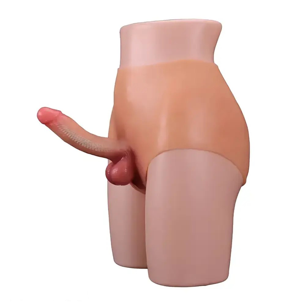 Flesh tone wearable panty strap-on harness, photo 1