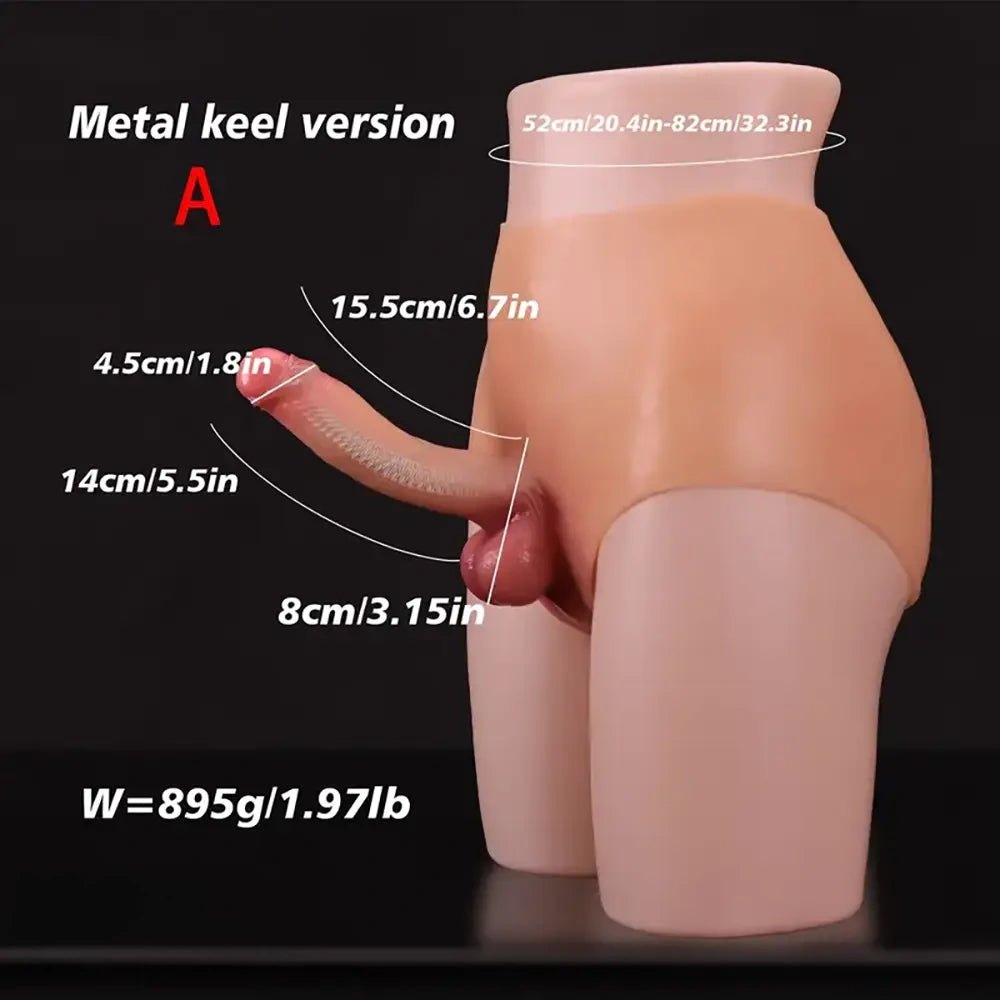 Flesh tone wearable panty strap-on harness, photo 5