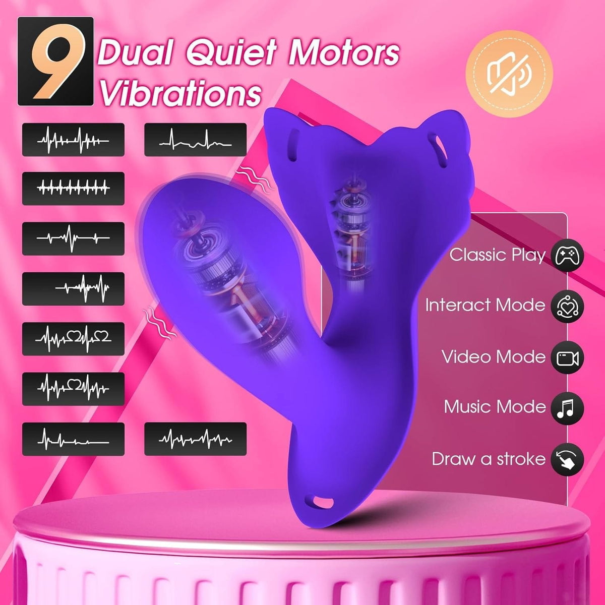 Wearable panty vibrator with insertable arm, photo 4