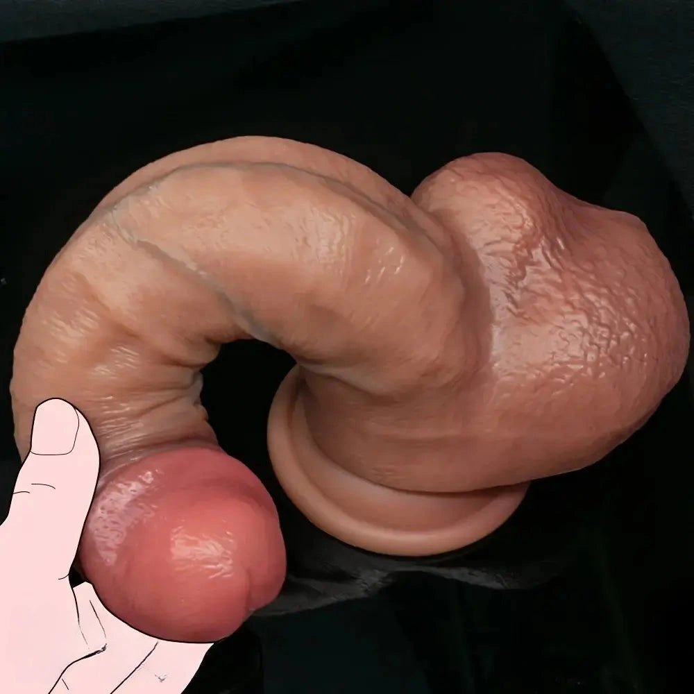Flesh-tone realistic strap-on dildo with harness, photo 13