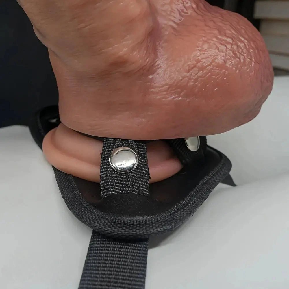 Flesh-tone realistic strap-on dildo with harness, photo 5