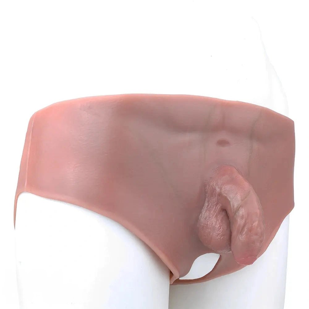 Flesh tone wearable silicone packer brief, photo 1