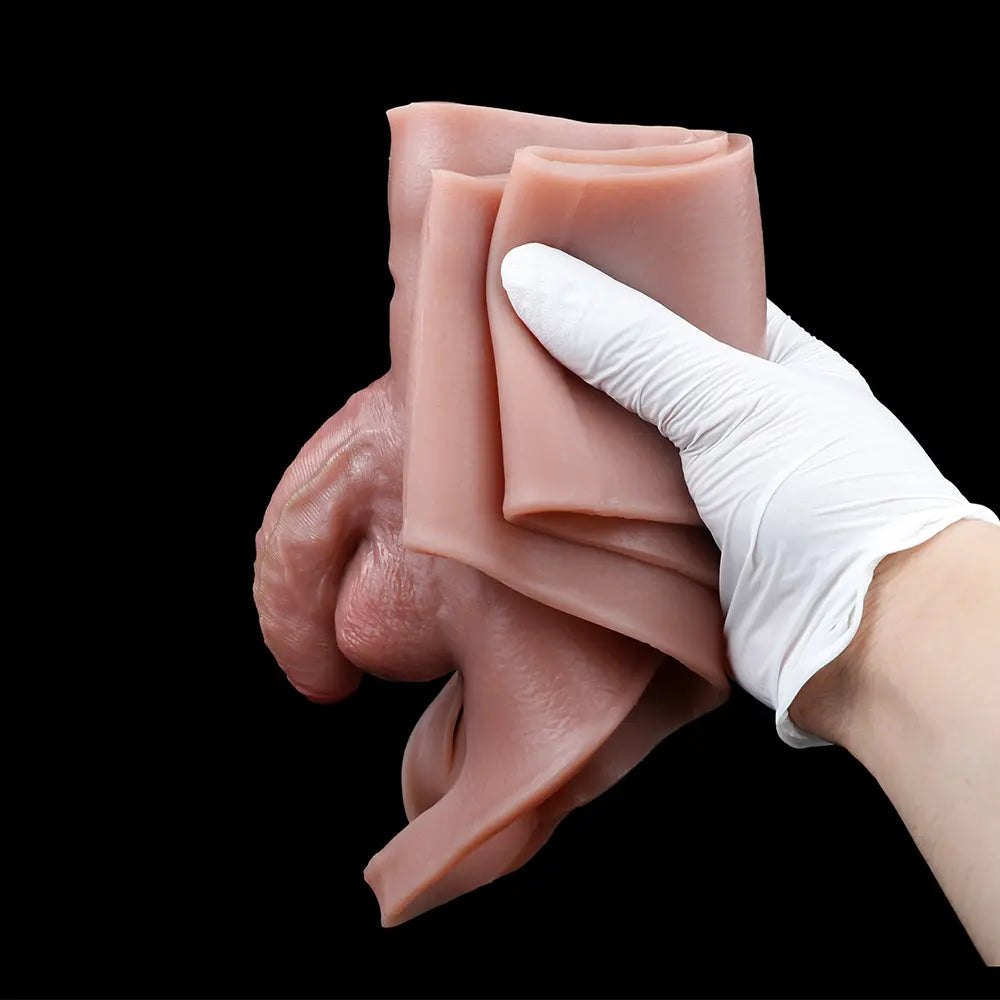 Flesh tone wearable silicone packer brief, photo 12