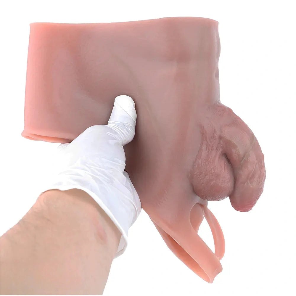 Flesh tone wearable silicone packer brief, photo 15