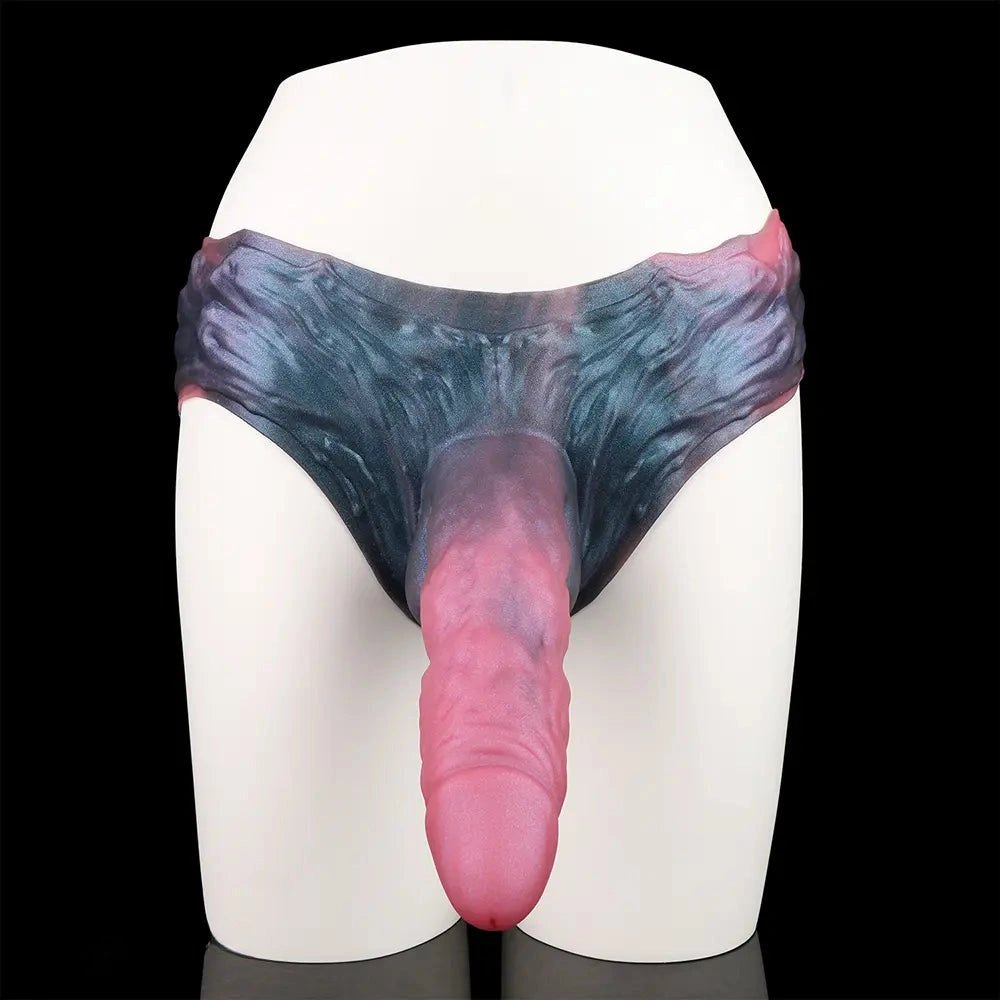 Multicolor wearable silicone strap-on dildo, photo 15