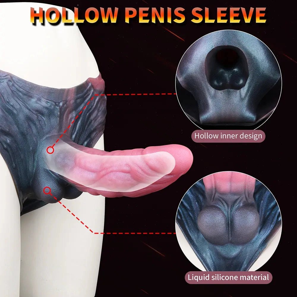 Multicolor wearable silicone strap-on dildo, photo 8