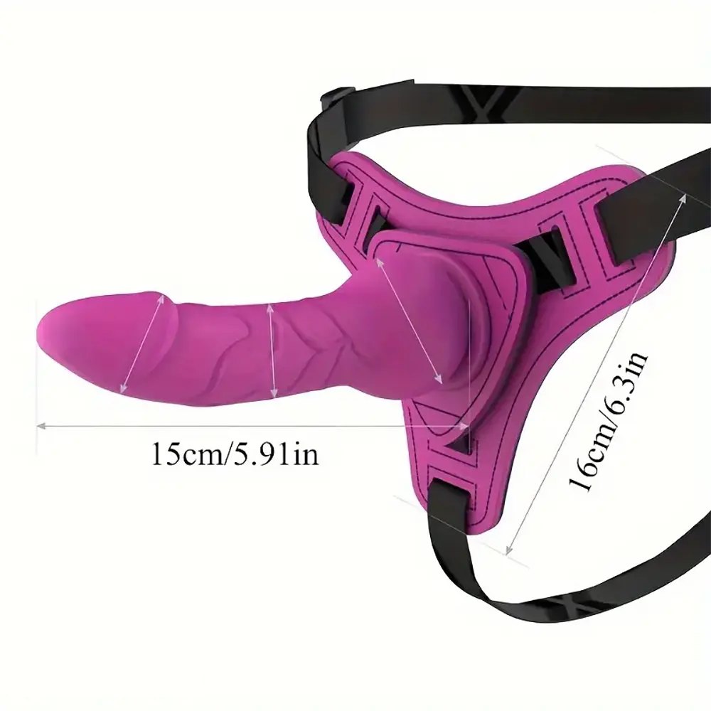 Silicone strap-on harness dildo, photo 3