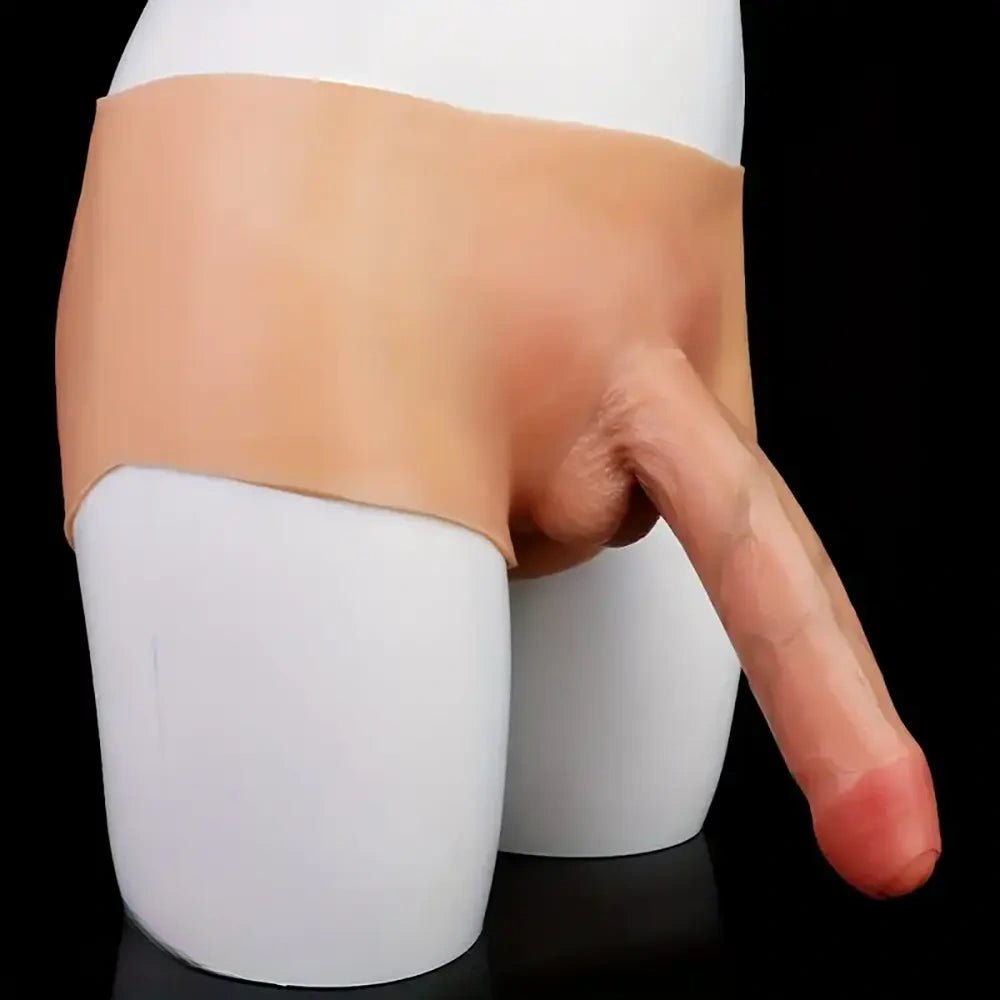 Flesh tone wearable solid dildo packer, photo 1