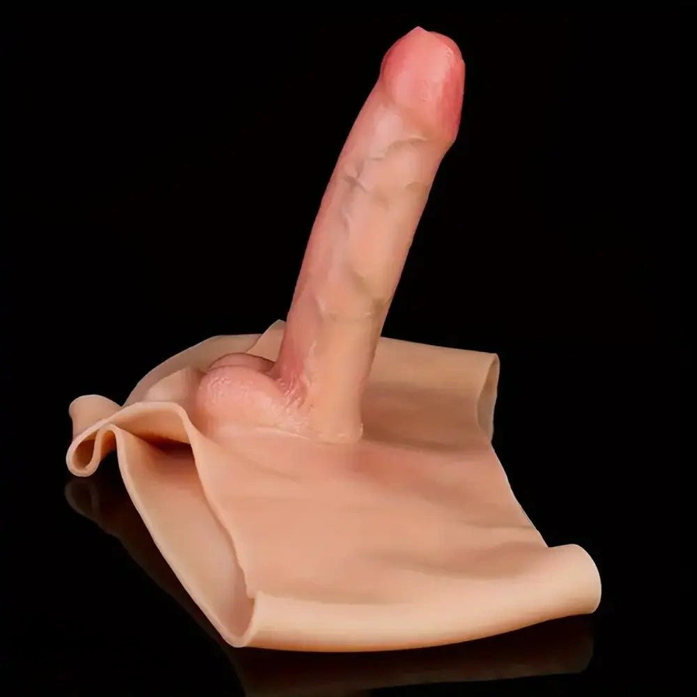 Flesh tone wearable solid dildo packer, photo 3