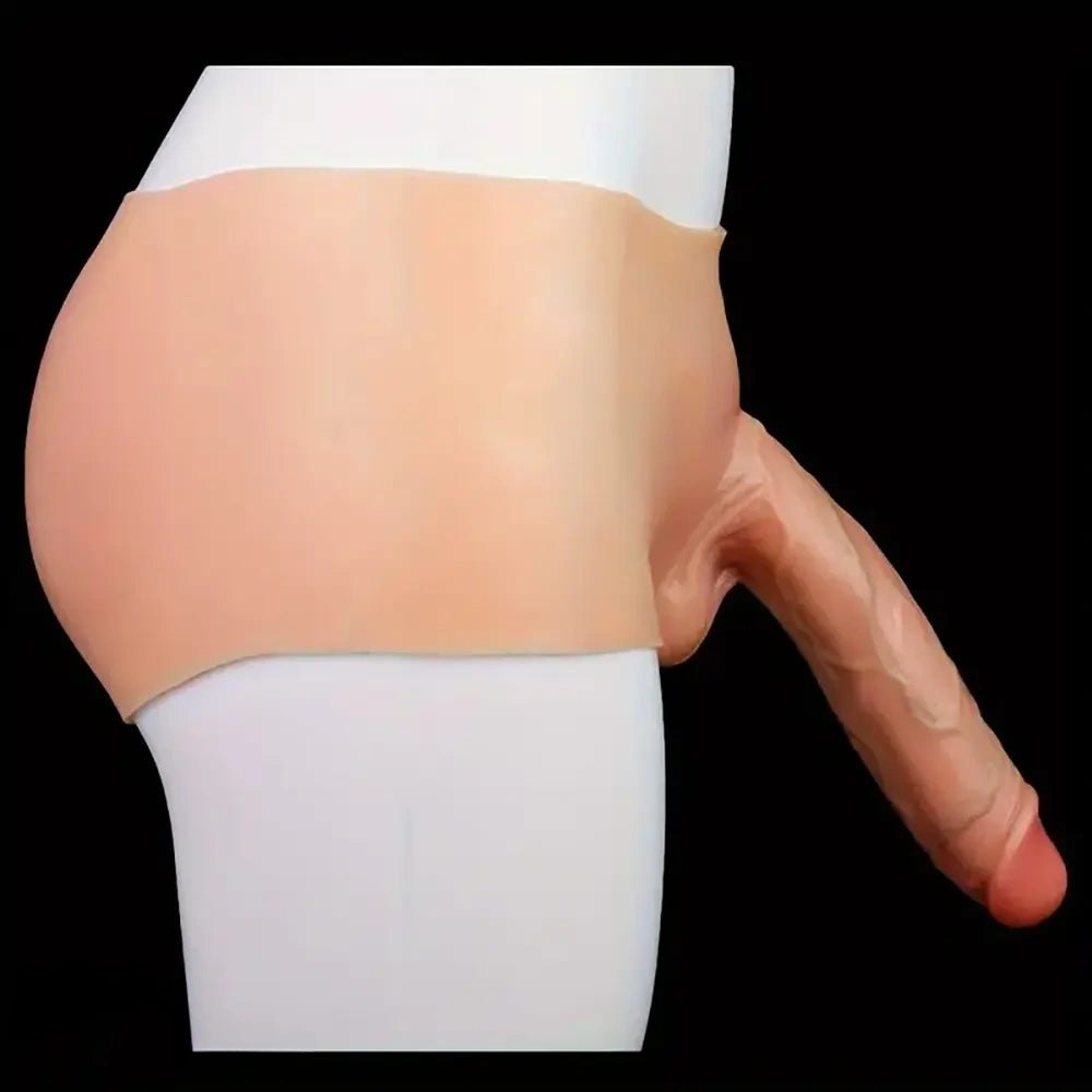 Flesh tone wearable solid dildo packer, photo 4