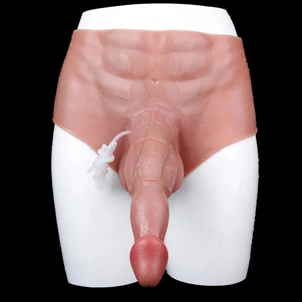 Flesh wearable squirting strap-on dildo, photo 11