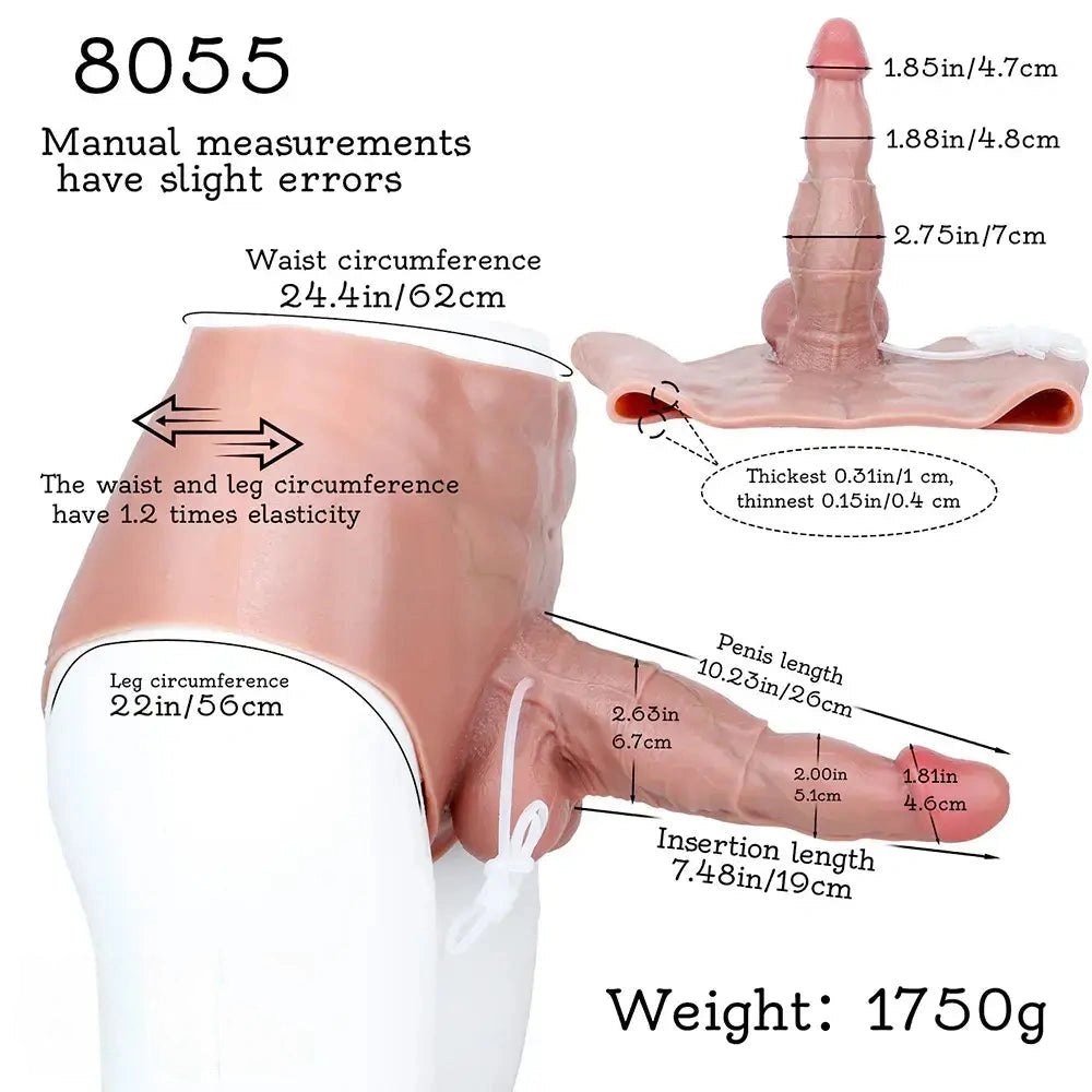 Flesh wearable squirting strap-on dildo, photo 8