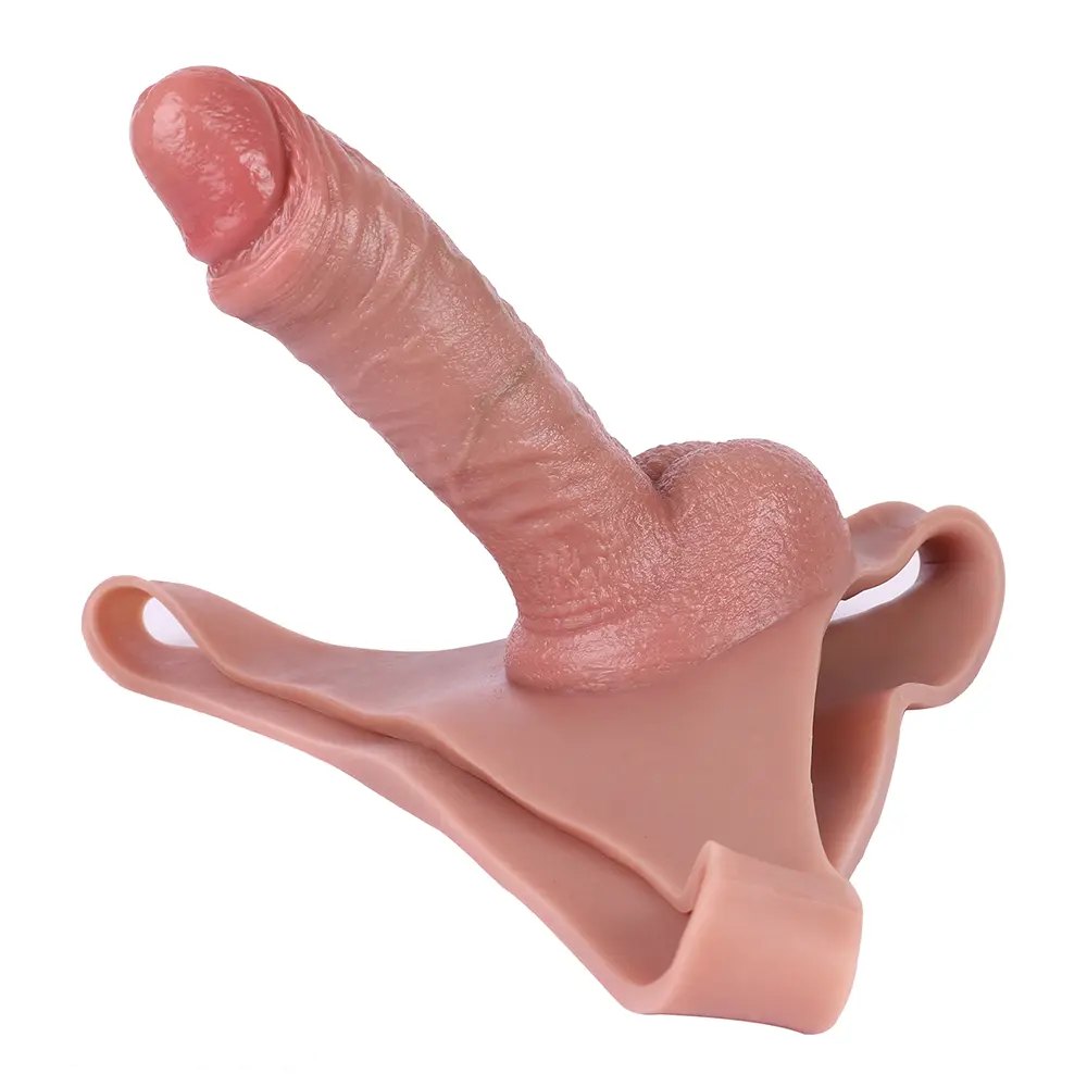 Flesh tone wearable strap-on dildo, photo 5