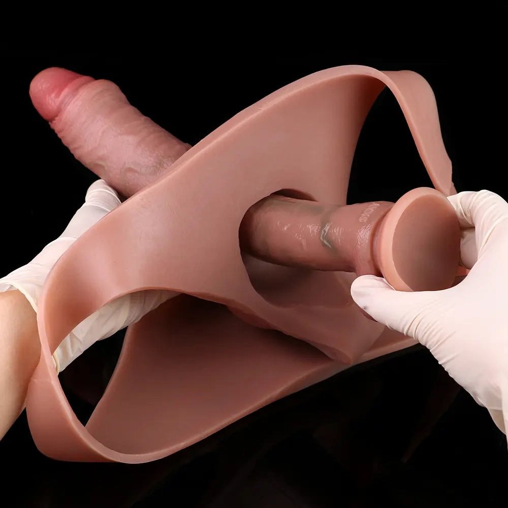 Flesh tone wearable strap-on dildo, photo 9