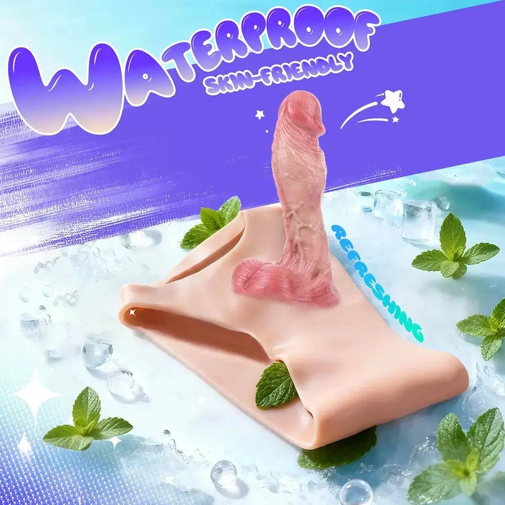 Flesh tone wearable strap-on dildo, photo 3