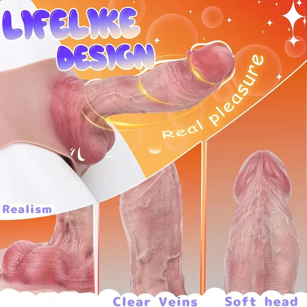 Flesh tone wearable strap-on dildo, photo 4
