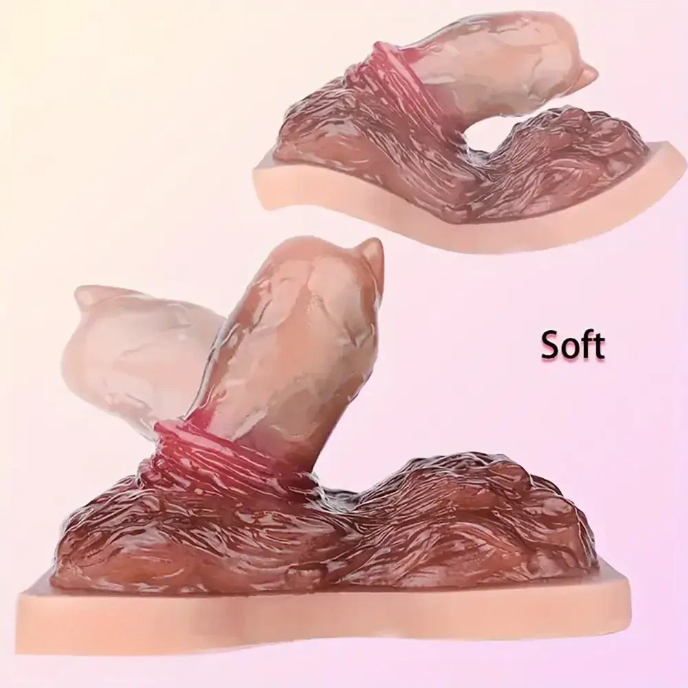 Colorful silicone strap-on grinder dildo with straps, photo 7