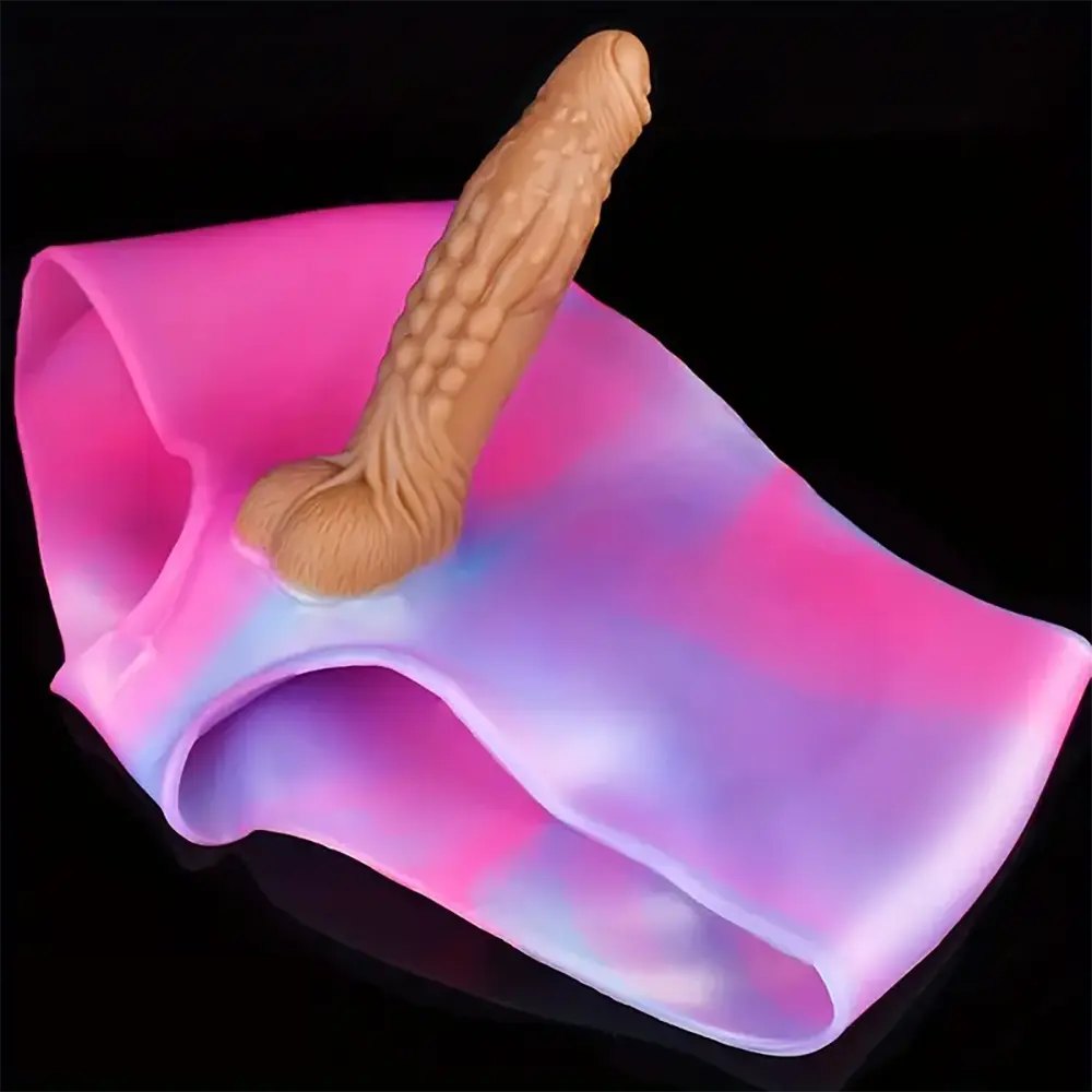 Colorful wearable strap-on dildo pants, photo 4