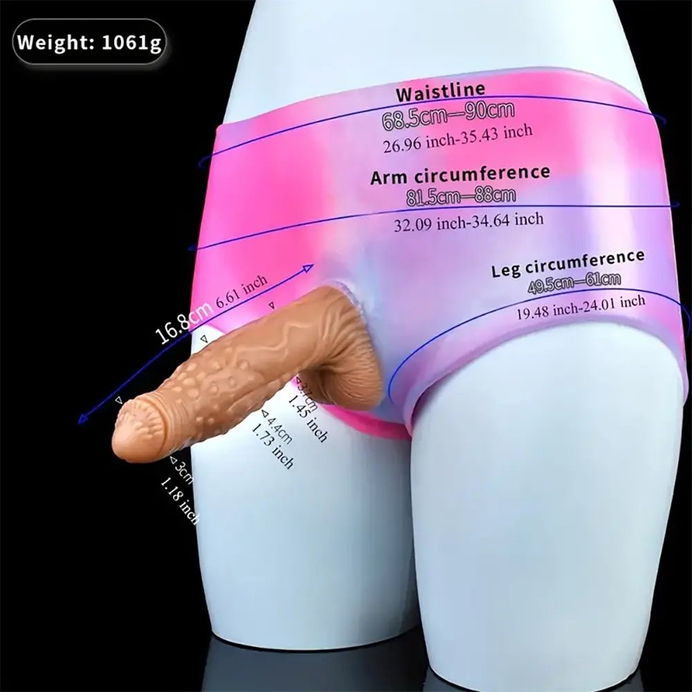 Colorful wearable strap-on dildo pants, photo 7