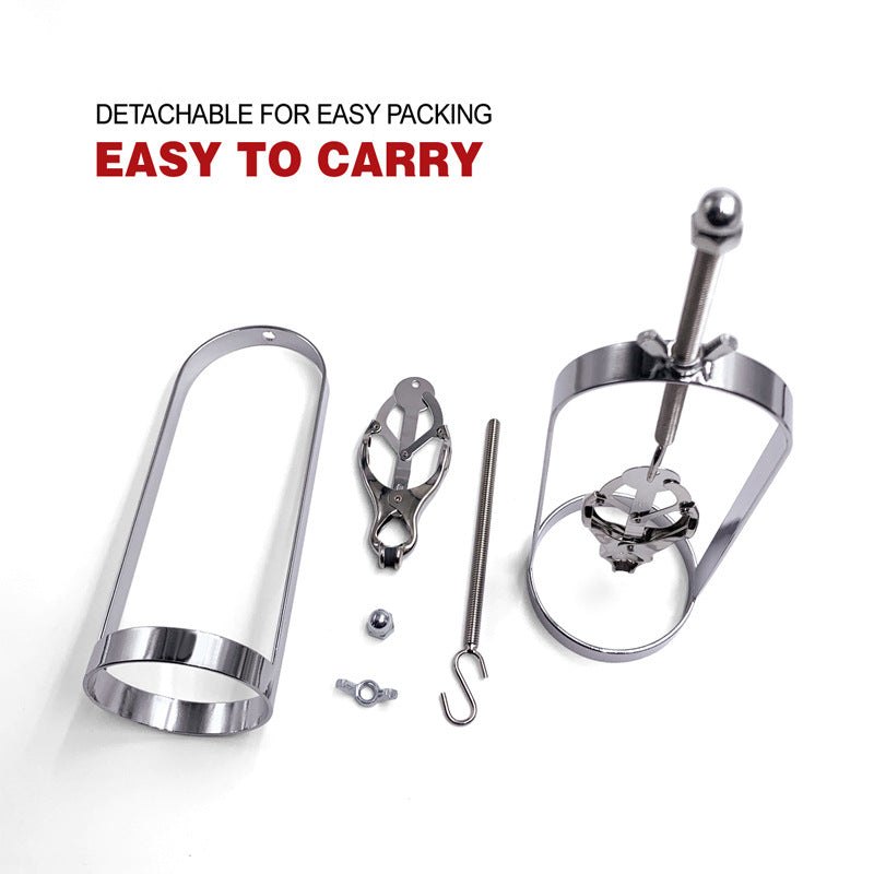 Silver stainless steel adjustable nipple clamps, photo 9