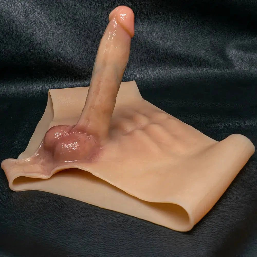 Flesh-tone weighted silicone realistic dildo, photo 3