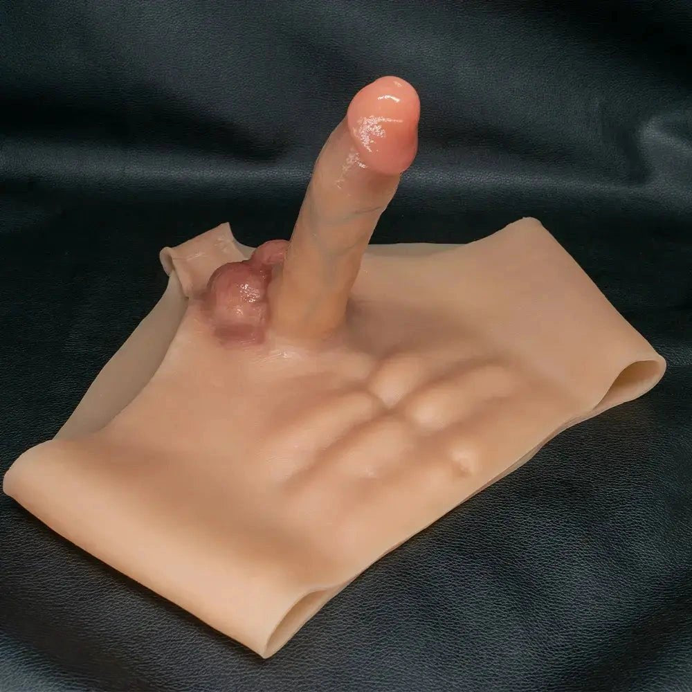 Flesh-tone weighted silicone realistic dildo, photo 8