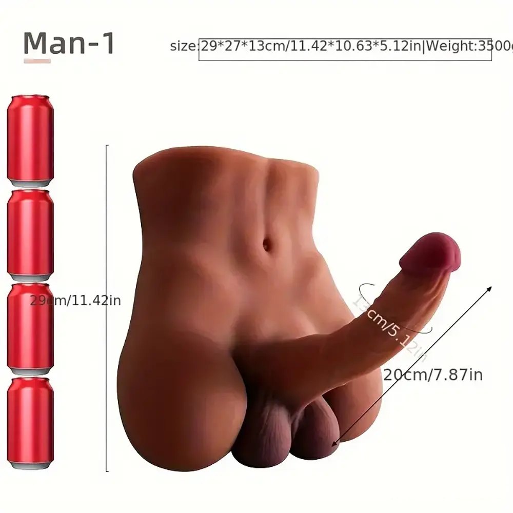Flesh tone weighted male torso doll, photo 6