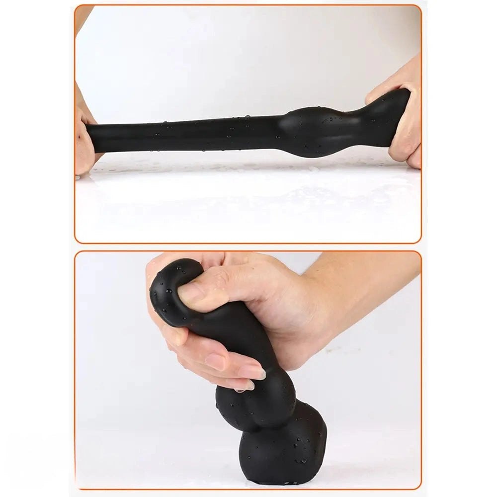 Wet-look knotted animal dildo, photo 4