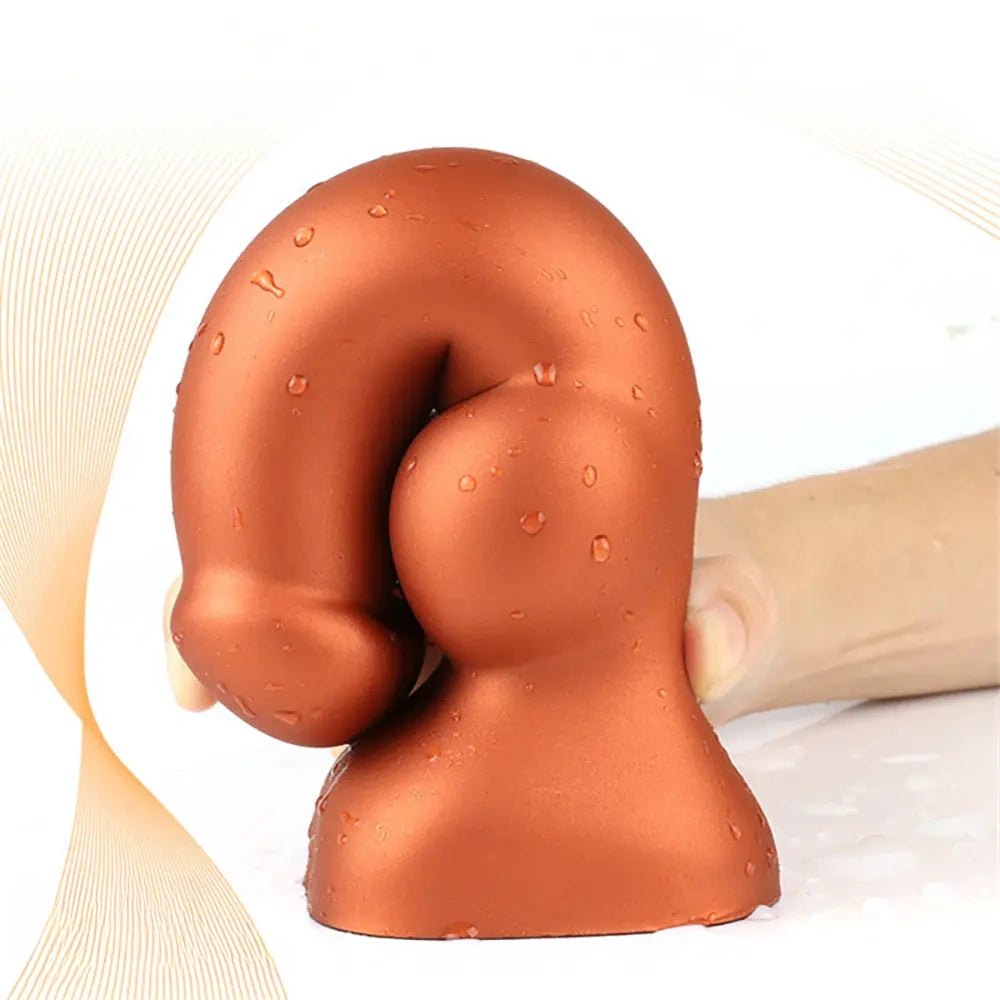 Wet-look knotted animal dildo, photo 7