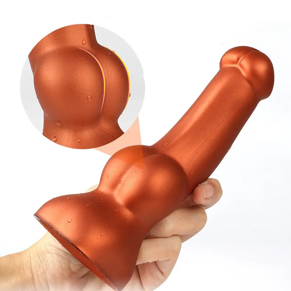 Wet-look knotted animal dildo, photo 8