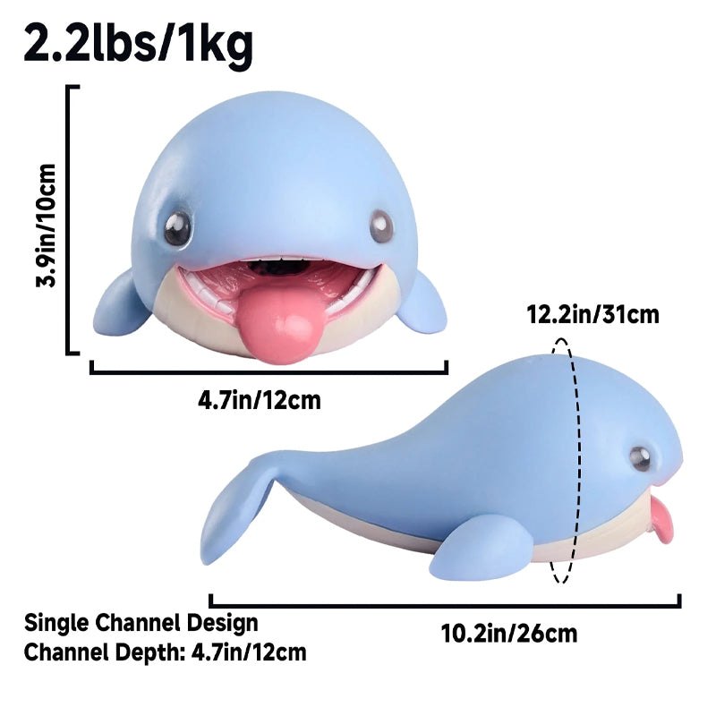 Pastel blue whale onahole masturbator, photo 2