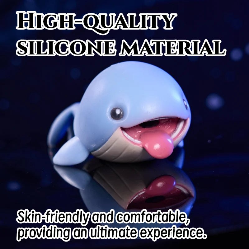 Pastel blue whale onahole masturbator, photo 3