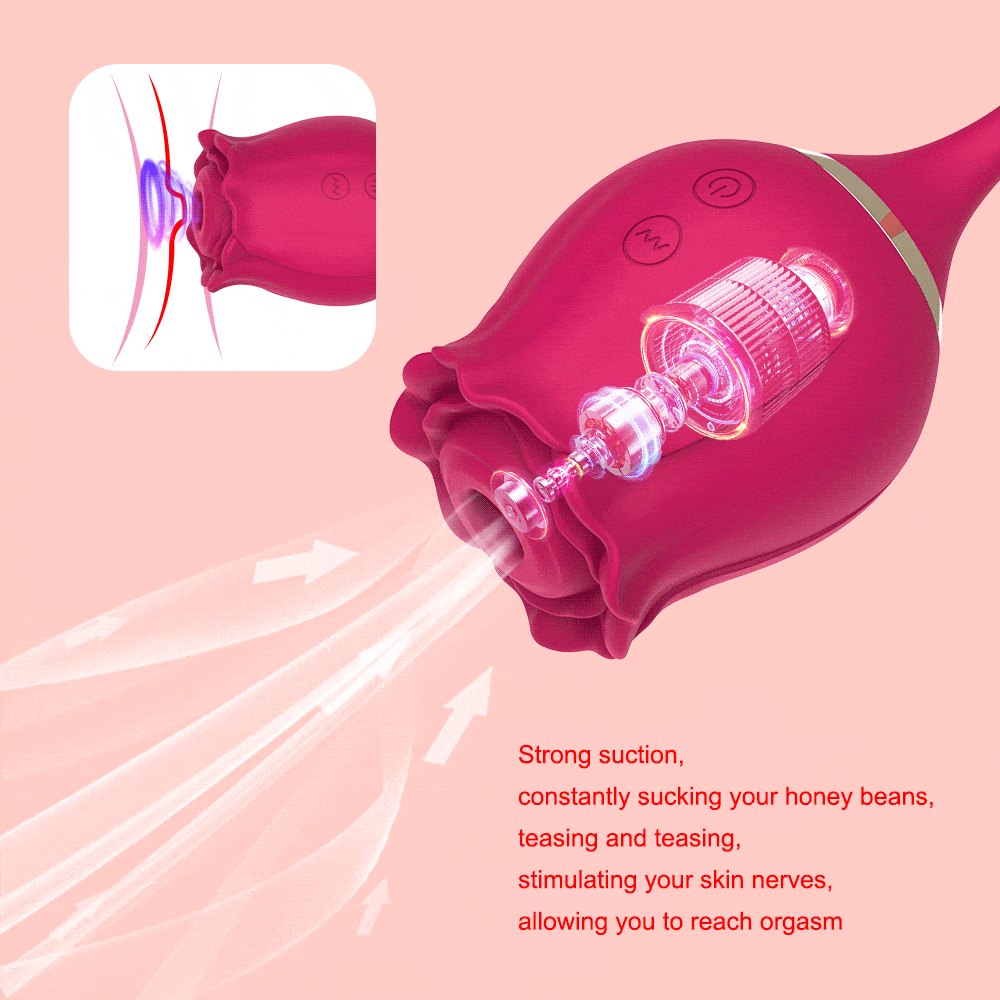 Rose shaped silicone g-spot vibrator, photo 5
