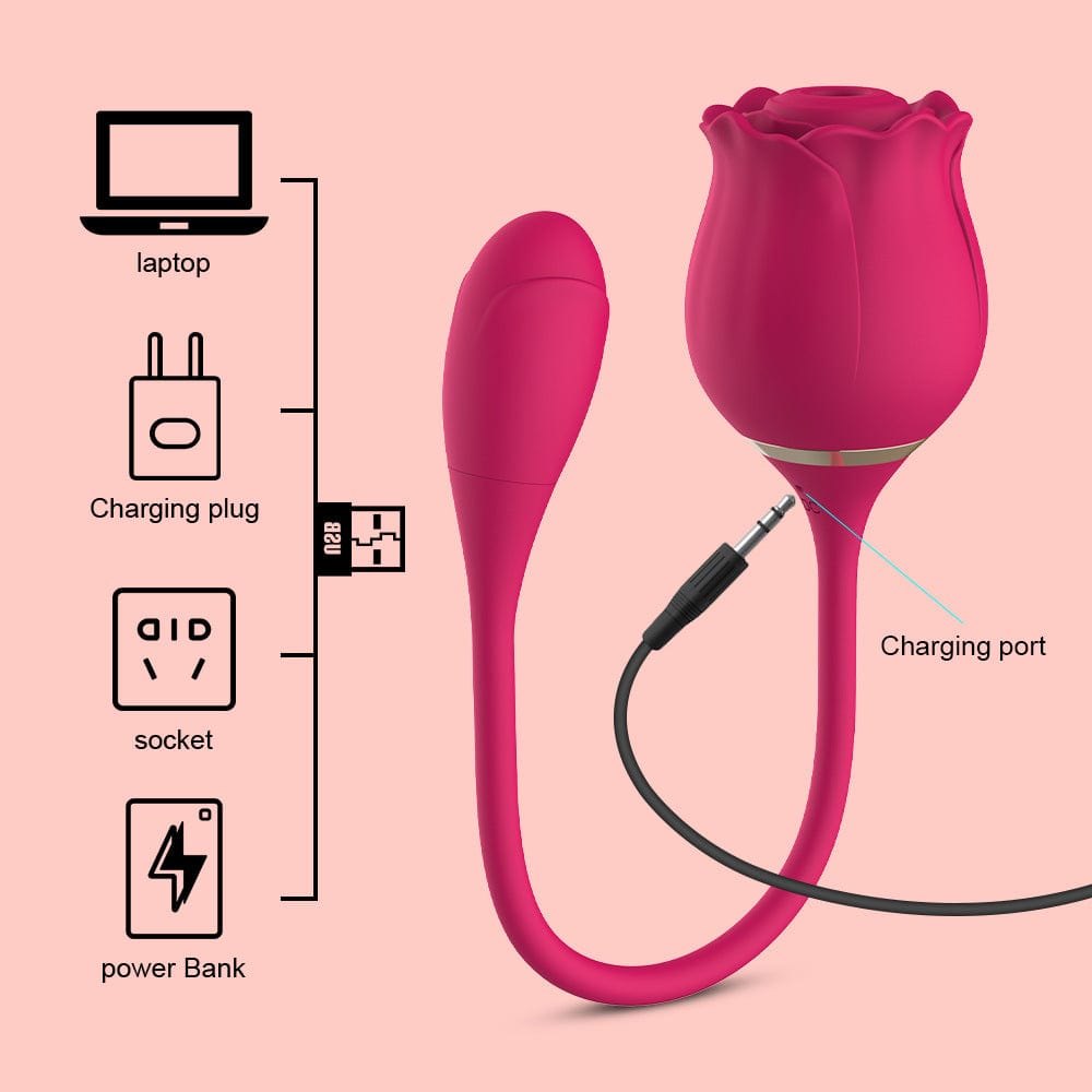 Rose shaped silicone g-spot vibrator, photo 8