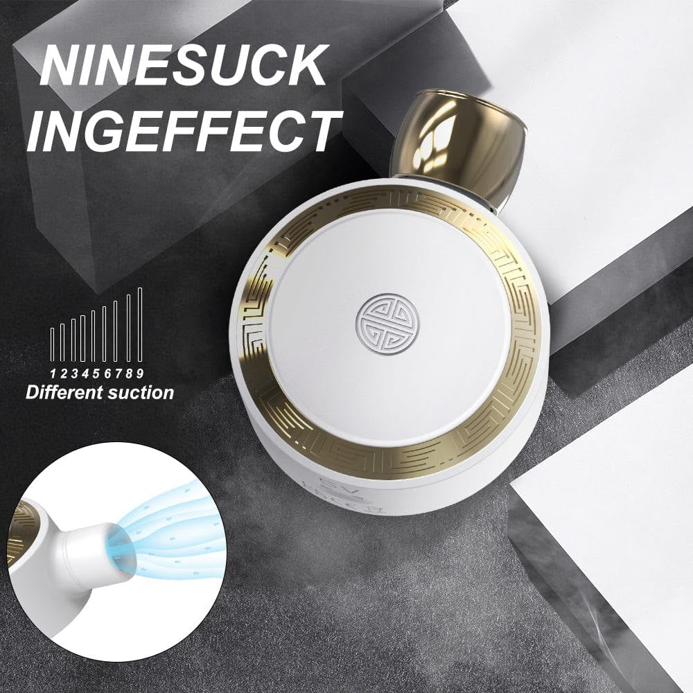 White and gold clitoral suction vibrator, photo 7