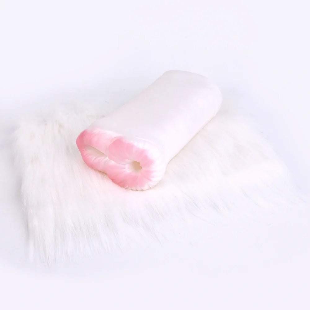White fur masturbator, dual entry, photo 7